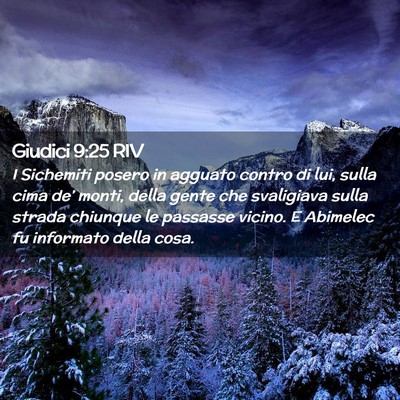 Picture 02 - Giudici 9:25 RIV - I Sichemiti posero in agguato contro di lui, - Bible Verse Picture