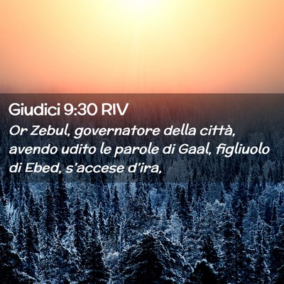 Picture 02 - Giudici 9:30 RIV - Or Zebul, governatore della città, avendo udito - Bible Verse Picture