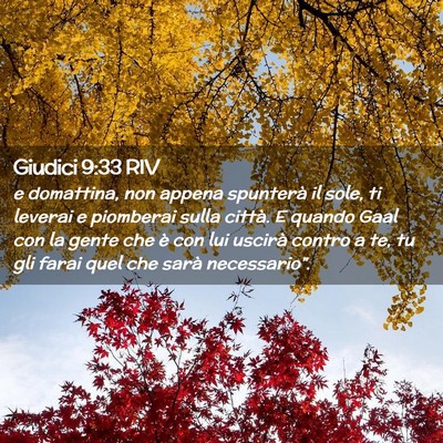 Picture 02 - Giudici 9:33 RIV - e domattina, non appena spunterà il sole, ti - Bible Verse Picture