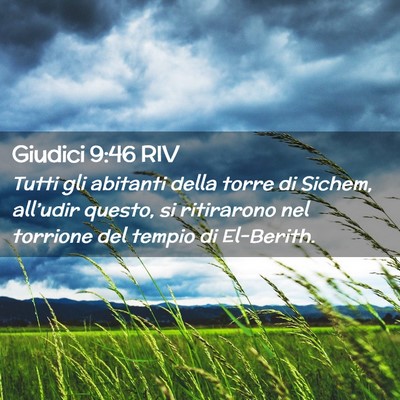 Picture 02 - Giudici 9:46 RIV - Tutti gli abitanti della torre di Sichem, - Bible Verse Picture