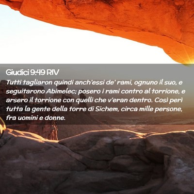 Picture 02 - Giudici 9:49 RIV - Tutti tagliaron quindi anch’essi de’ rami, - Bible Verse Picture
