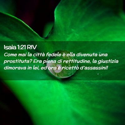 Picture 02 - Isaia 1:21 RIV - Come mai la città fedele è ella divenuta una - Bible Verse Picture
