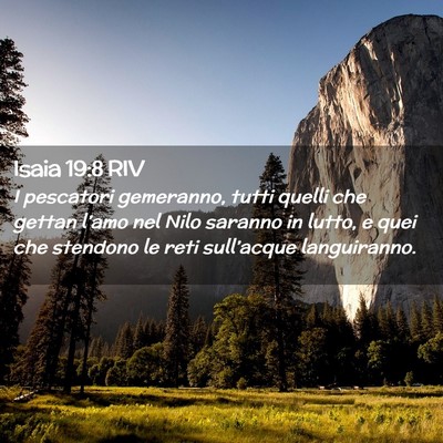 Picture 02 - Isaia 19:8 RIV - I pescatori gemeranno, tutti quelli che gettan - Bible Verse Picture