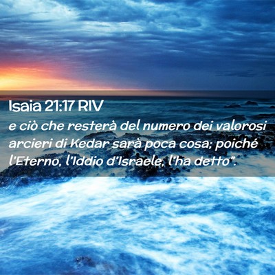 Picture 02 - Isaia 21:17 RIV - e ciò che resterà del numero dei valorosi - Bible Verse Picture