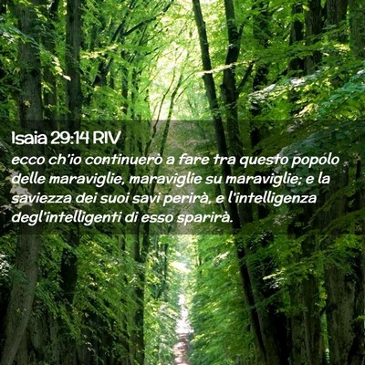 Picture 02 - Isaia 29:14 RIV - ecco ch’io continuerò a fare tra questo popolo - Bible Verse Picture