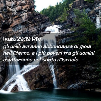 Picture 02 - Isaia 29:19 RIV - gli umili avranno abbondanza di gioia - Bible Verse Picture