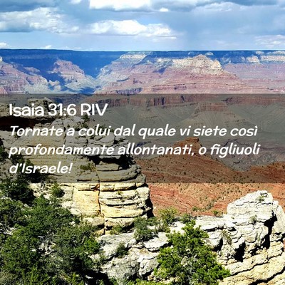 Picture 02 - Isaia 31:6 RIV - Tornate a colui dal quale vi siete così - Bible Verse Picture