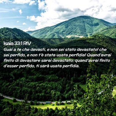 Picture 02 - Isaia 33:1 RIV - Guai a te che devasti, e non sei stato devastato! - Bible Verse Picture