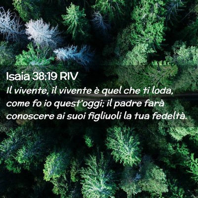 Picture 02 - Isaia 38:19 RIV - Il vivente, il vivente è quel che ti loda, come - Bible Verse Picture