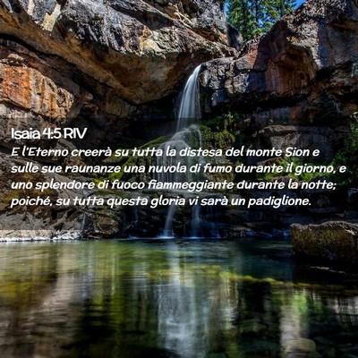 Picture 02 - Isaia 4:5 RIV - E l’Eterno creerà su tutta la distesa del - Bible Verse Picture