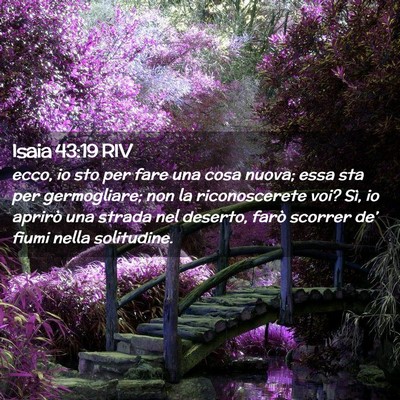 Picture 02 - Isaia 43:19 RIV - ecco, io sto per fare una cosa nuova; essa sta - Bible Verse Picture