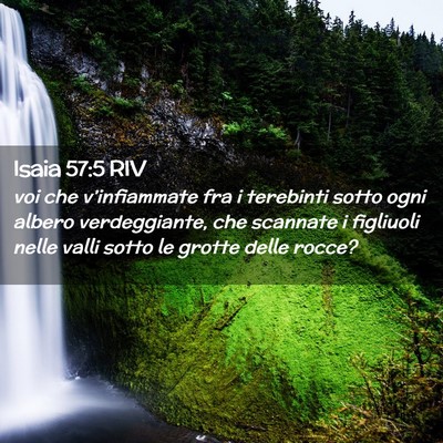 Picture 02 - Isaia 57:5 RIV - voi che v’infiammate fra i terebinti sotto ogni - Bible Verse Picture