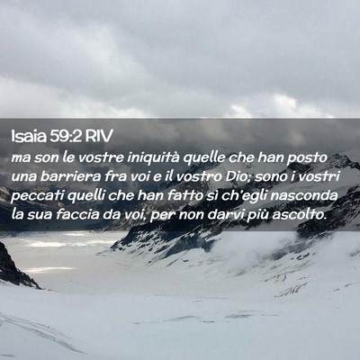 Picture 02 - Isaia 59:2 RIV - ma son le vostre iniquità quelle che han posto - Bible Verse Picture