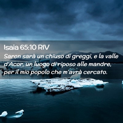Picture 02 - Isaia 65:10 RIV - Saron sarà un chiuso di greggi, e la valle - Bible Verse Picture