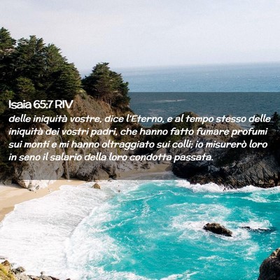 Picture 02 - Isaia 65:7 RIV - delle iniquità vostre, dice l’Eterno, e al - Bible Verse Picture