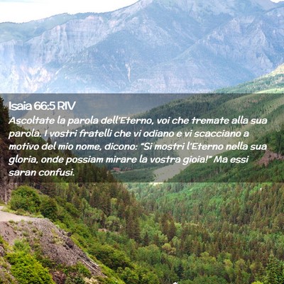 Picture 02 - Isaia 66:5 RIV - Ascoltate la parola dell’Eterno, voi che - Bible Verse Picture