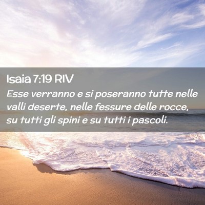 Picture 02 - Isaia 7:19 RIV - Esse verranno e si poseranno tutte nelle valli - Bible Verse Picture