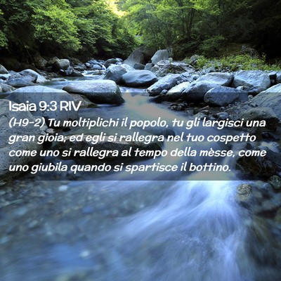 Picture 02 - Isaia 9:3 RIV - (H9-2) Tu moltiplichi il popolo, tu gli largisci - Bible Verse Picture