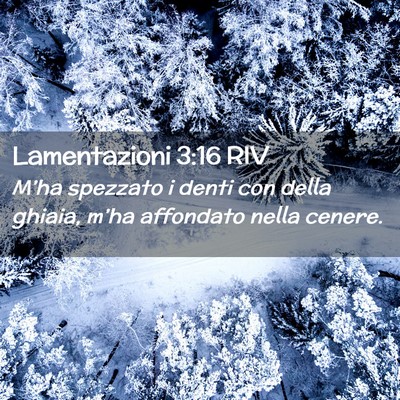 Picture 02 - Lamentazioni 3:16 RIV - M’ha spezzato i denti con della ghiaia, m’ha - Bible Verse Picture