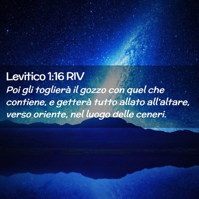 Picture 02 - Levitico 1:16 RIV - Poi gli toglierà il gozzo con quel che contiene, - Bible Verse Picture