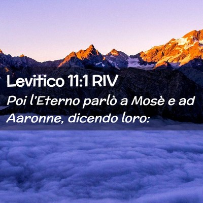 Picture 02 - Levitico 11:1 RIV - Poi l’Eterno parlò a Mosè e ad Aaronne, - Bible Verse Picture