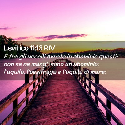 Picture 02 - Levitico 11:13 RIV - E fra gli uccelli avrete in abominio questi: non - Bible Verse Picture