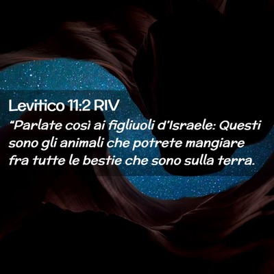 Picture 02 - Levitico 11:2 RIV - “Parlate così ai figliuoli d’Israele: Questi - Bible Verse Picture