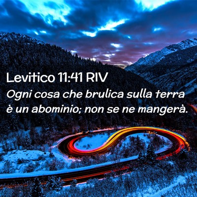 Picture 02 - Levitico 11:41 RIV - Ogni cosa che brulica sulla terra è un abominio; - Bible Verse Picture