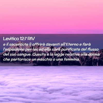 Picture 02 - Levitico 12:7 RIV - e il sacerdote li offrirà davanti all’Eterno e - Bible Verse Picture