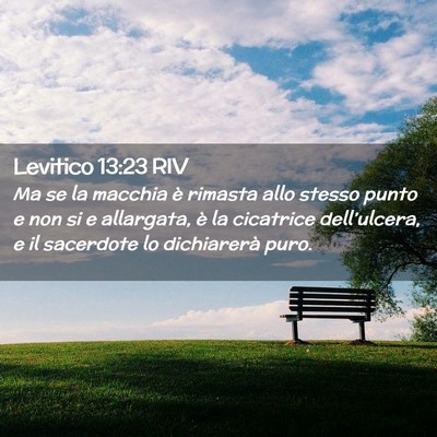 Picture 02 - Levitico 13:23 RIV - Ma se la macchia è rimasta allo stesso punto e - Bible Verse Picture