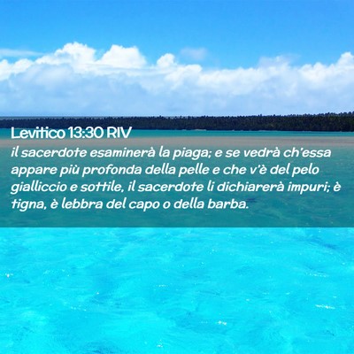 Picture 02 - Levitico 13:30 RIV - il sacerdote esaminerà la piaga; e se vedrà - Bible Verse Picture