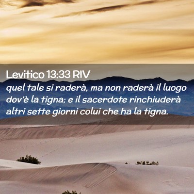 Picture 02 - Levitico 13:33 RIV - quel tale si raderà, ma non raderà il luogo - Bible Verse Picture
