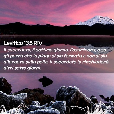 Picture 02 - Levitico 13:5 RIV - Il sacerdote, il settimo giorno, l’esaminerà; - Bible Verse Picture