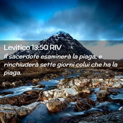 Picture 02 - Levitico 13:50 RIV - Il sacerdote esaminerà la piaga, e rinchiuderà - Bible Verse Picture