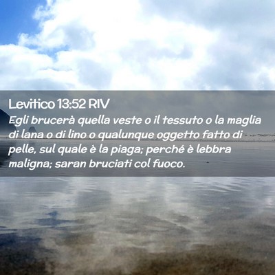 Picture 02 - Levitico 13:52 RIV - Egli brucerà quella veste o il tessuto o la - Bible Verse Picture