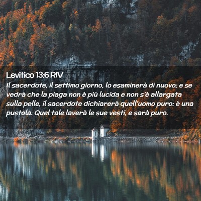 Picture 02 - Levitico 13:6 RIV - Il sacerdote, il settimo giorno, lo esaminerà di - Bible Verse Picture
