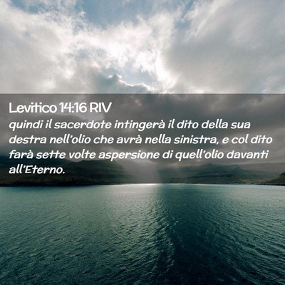 Picture 02 - Levitico 14:16 RIV - quindi il sacerdote intingerà il dito della sua - Bible Verse Picture