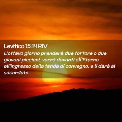 Picture 02 - Levitico 15:14 RIV - L’ottavo giorno prenderà due tortore o due - Bible Verse Picture