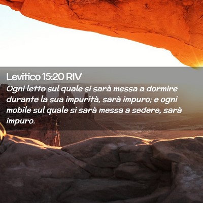 Picture 02 - Levitico 15:20 RIV - Ogni letto sul quale si sarà messa a dormire - Bible Verse Picture