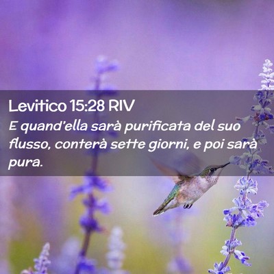 Picture 02 - Levitico 15:28 RIV - E quand’ella sarà purificata del suo flusso, - Bible Verse Picture