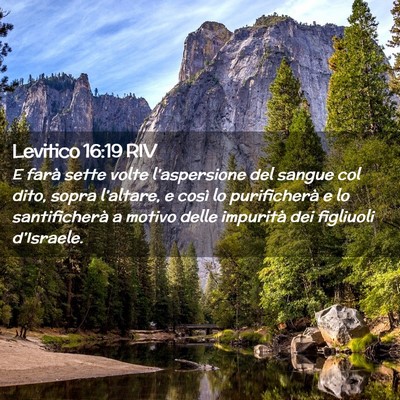 Picture 02 - Levitico 16:19 RIV - E farà sette volte l’aspersione del sangue col - Bible Verse Picture
