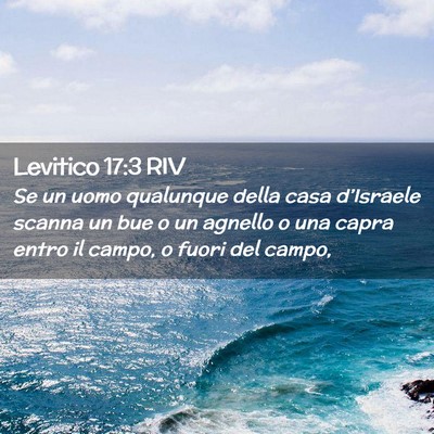 Picture 02 - Levitico 17:3 RIV - Se un uomo qualunque della casa d’Israele - Bible Verse Picture