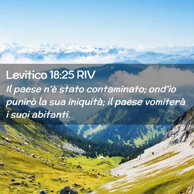 Picture 02 - Levitico 18:25 RIV - Il paese n’è stato contaminato; ond’io - Bible Verse Picture