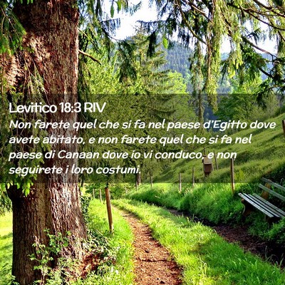 Picture 02 - Levitico 18:3 RIV - Non farete quel che si fa nel paese d’Egitto - Bible Verse Picture