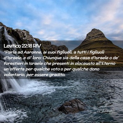 Picture 02 - Levitico 22:18 RIV - “Parla ad Aaronne, ai suoi figliuoli, a tutti i - Bible Verse Picture