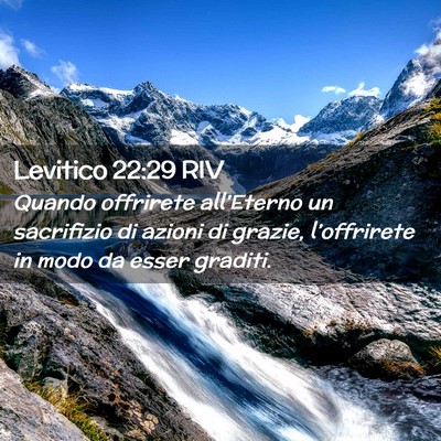 Picture 02 - Levitico 22:29 RIV - Quando offrirete all’Eterno un sacrifizio di - Bible Verse Picture