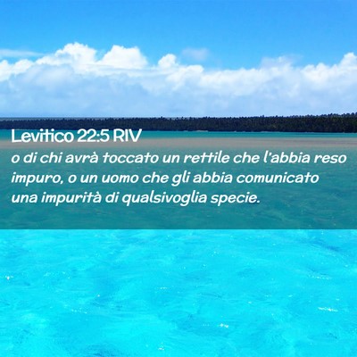 Picture 02 - Levitico 22:5 RIV - o di chi avrà toccato un rettile che l’abbia - Bible Verse Picture