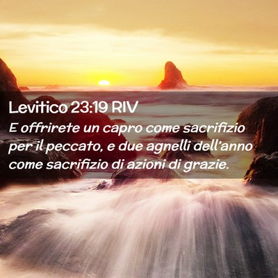 Picture 02 - Levitico 23:19 RIV - E offrirete un capro come sacrifizio per il - Bible Verse Picture
