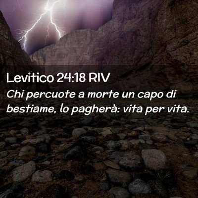 Picture 02 - Levitico 24:18 RIV - Chi percuote a morte un capo di bestiame, lo - Bible Verse Picture