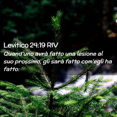 Picture 02 - Levitico 24:19 RIV - Quand’uno avrà fatto una lesione al suo - Bible Verse Picture